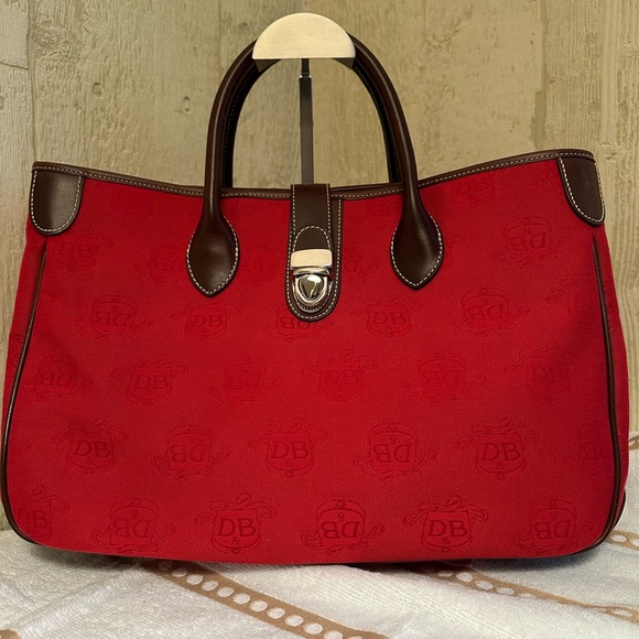 Dooney & Bourke Handbags - Dooney & Bourke Donegal Crest Red Tote/Handbag